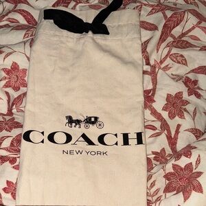 Coach Cream Dust Bag with Black Logo